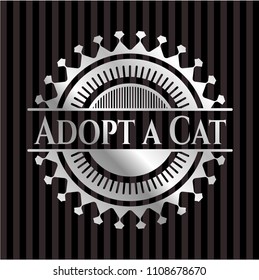 Adopt a Cat silver shiny emblem