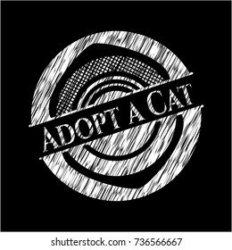 Adopt a Cat written with chalkboard texture