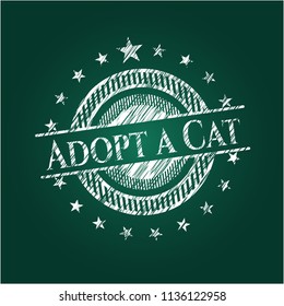 Adopt a Cat written on a chalkboard