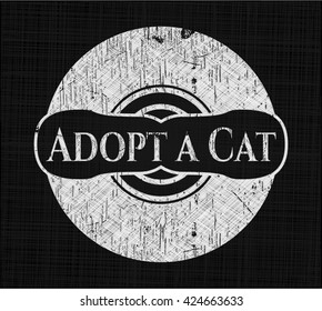 Adopt a Cat written on a chalkboard