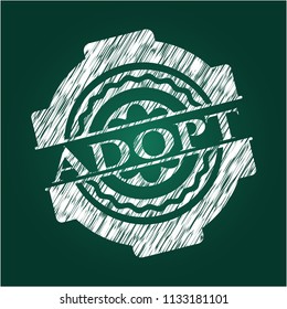 Adopt chalkboard emblem