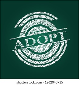 Adopt chalkboard emblem