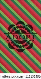 Adopt christmas emblem.