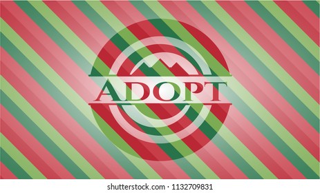 Adopt christmas emblem.