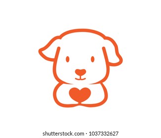 Adopt A Dog Logo In White Background Illustration