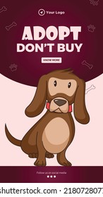 Adopt don't buy portrait template design.  
