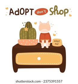 Adopt, do not shop, pet Vektorgrafik