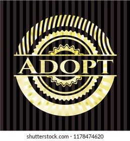 Adopt gold shiny emblem