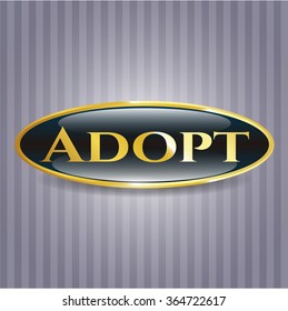 Adoptar el emblema dorado