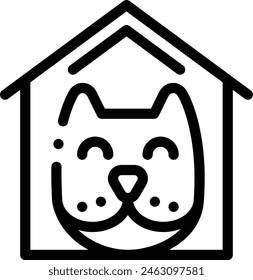 Adoptar icono. Diseño De Estilo Lineal Delgado Aislado Sobre Fondo Blanco