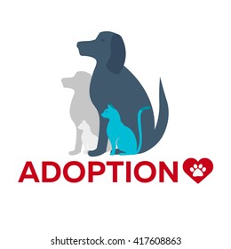 Adopt logo. Dont shop, adopt. Adoption concept. Vector illustration