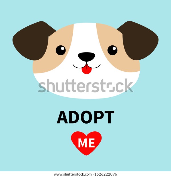 Adopt Me Dog Face Head Round Stock Vector Royalty Free