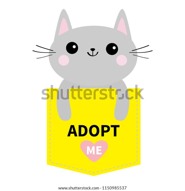 Adopt Me Dont Buy Cat Yellow Stock Vector Royalty Free 1150985537