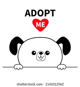 Adopt Me Dont Buy Dog Face Stock Vector Royalty Free 1141012562