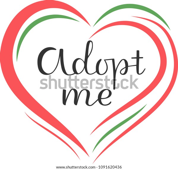 Adopt Methe Inscription About Foster Care Stock Vector Royalty Free