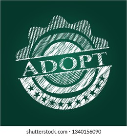 Adopt on chalkboard