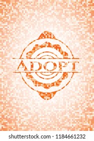 Adopt orange mosaic emblem
