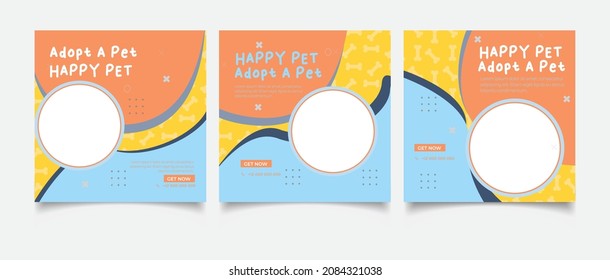 Adopt a pet for social media post