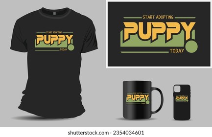 Puppy-T-Shirt-Design annehmen