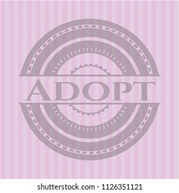 Adopt realistic pink emblem