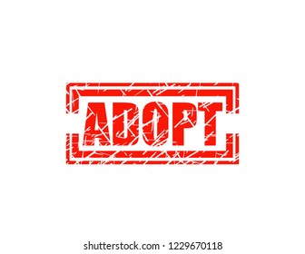 Adopt red stamp