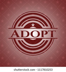 Adopt retro style red emblem