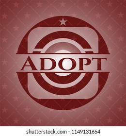 Adopt retro style red emblem