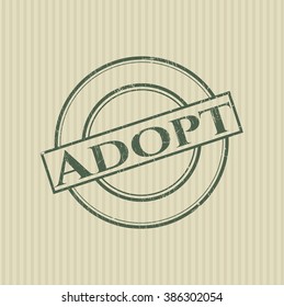 Adopt rubber seal with grunge texture