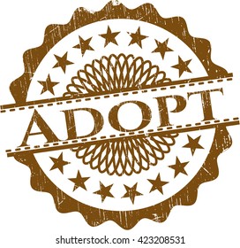 Adoptar un sello de caucho con textura gruesa