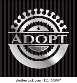 Adopt silvery shiny emblem
