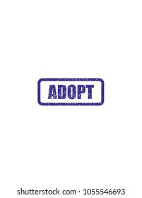 Adopt stamp blue