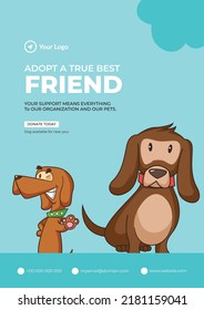 Adopt a true best friend flyer design template. 