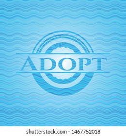 Adopt water wave representation emblem background. Vector Illustration. Detailed.
