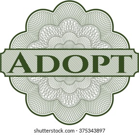 Adoptar un escrito dentro de una rosette tipo dinero