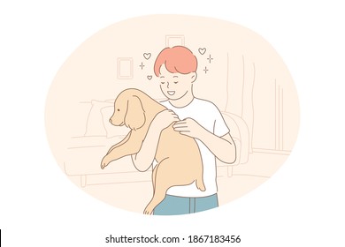 犬 抱っこ のベクター画像素材 画像 ベクターアート Shutterstock