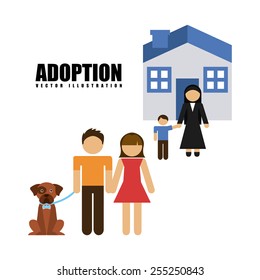 adoption agency design, vector illustration eps10 graphic 
