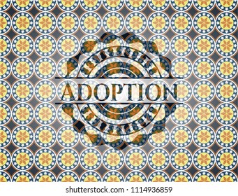 Adoption arabic Adoption arabesque style badge. arabic decoration.style badge. Arabesque decoration.