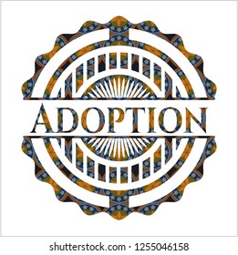 Adoption arabic emblem. Arabesque decoration.