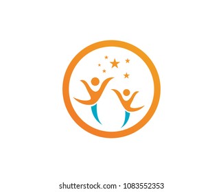 Adoption baby  and community care Logo template vector 