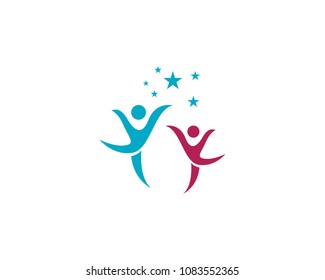 Adoption baby  and community care Logo template vector 