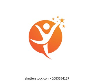 Adoption baby  and community care Logo template vector 