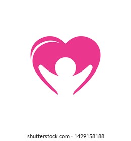 Adoption, Children, Community Care logo template vector icon