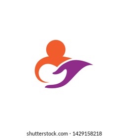 Adoption, Children, Community Care logo template vector icon