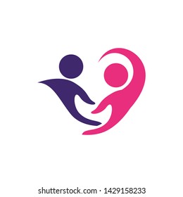 Adoption, Children, Community Care logo template vector icon