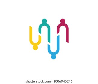 Adoption and Community care Logo template vector icon