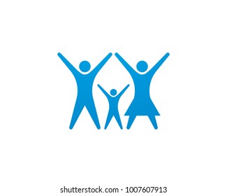 Adoption and community care Logo template vector icon
