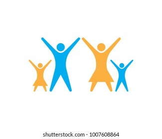 Adoption and community care Logo template vector icon