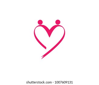Adoption and community care Logo template vector icon