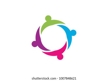 Adoption and Community care Logo template vector icon	