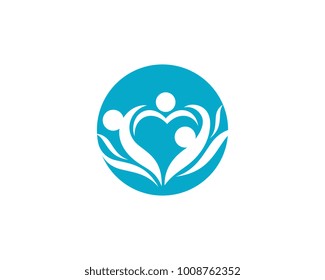 Adoption and Community care Logo template vector icon